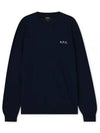 Embroidered Logo Knit Top Navy - A.P.C. - BALAAN 2