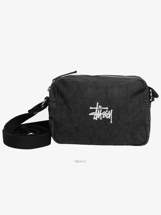 Men s Canvas Side Pouch Washed Black - STUSSY - BALAAN 1