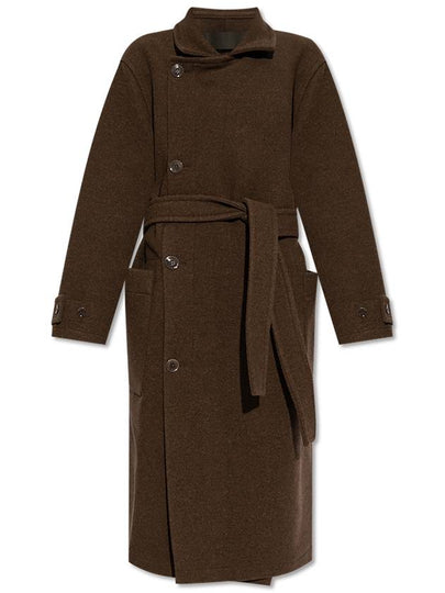 Wrapped Belted Single Coat Brown - LEMAIRE - BALAAN 2