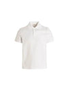 Men's Monogram Cotton Short Sleeve Polo Shirt White - SAINT LAURENT - BALAAN 2