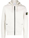 Wappen Patch Cotton Zip Up Hoodie Plaster - STONE ISLAND - BALAAN 1