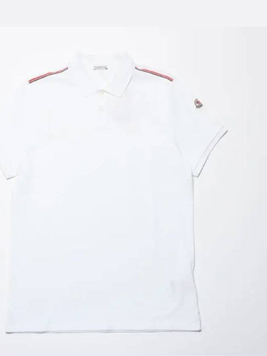 logo patch Polo shirt white - MONCLER - BALAAN.