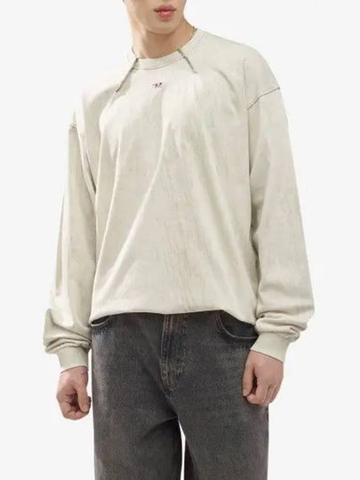 T Cos Cotton Sweatshirt Beige - DIESEL - BALAAN 2