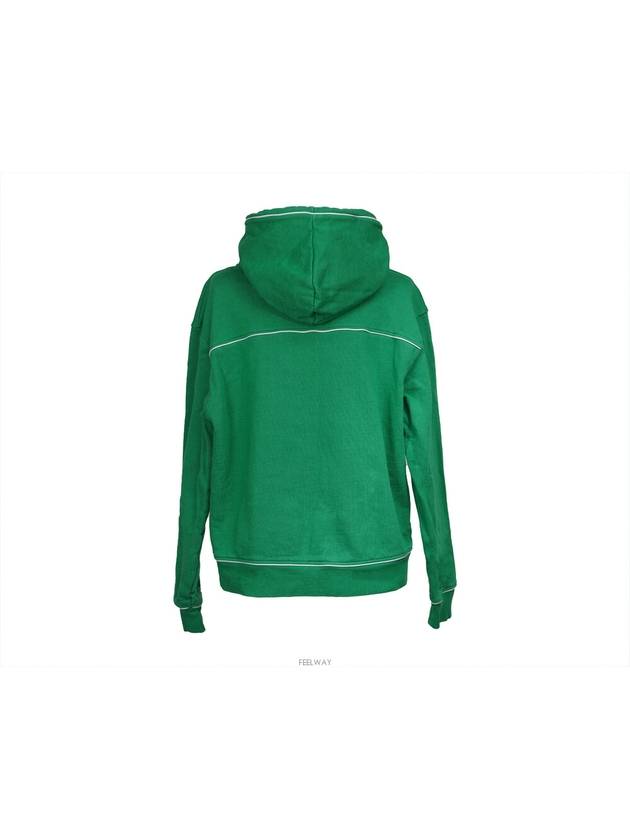 Jacquemus Le Sweatshirt Beige Wave Logo Hood Green 74490 - JACQUEMUS - BALAAN 4