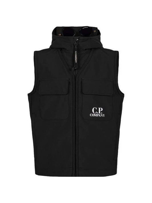 Women s Logo Hooded Vest 14CKOW003C 005968A 999 - CP COMPANY - BALAAN 1