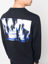 Graphic Printing Logo Sweatshirt Navy - CP COMPANY - BALAAN 7