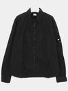 Taylon L Zipped Long Sleeve Shirt Black - CP COMPANY - BALAAN 2