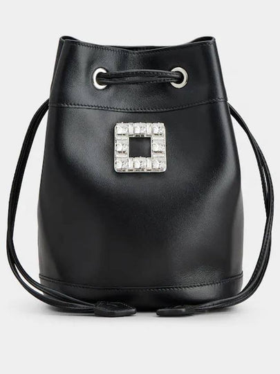 Très Vivier Leather Bucket Bag Black - ROGER VIVIER - BALAAN 2