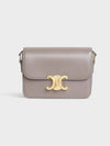 Teen Triomphe Shiny Calfskin Cross Bag Pebble - CELINE - BALAAN 2