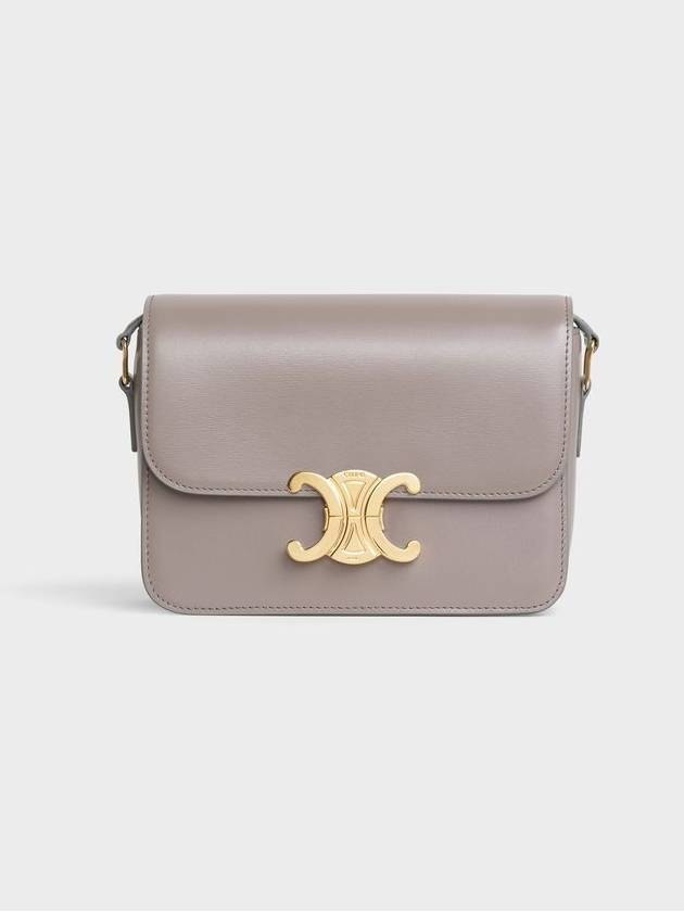 Teen Triomphe Shiny Calfskin Cross Bag Pebble - CELINE - BALAAN 2