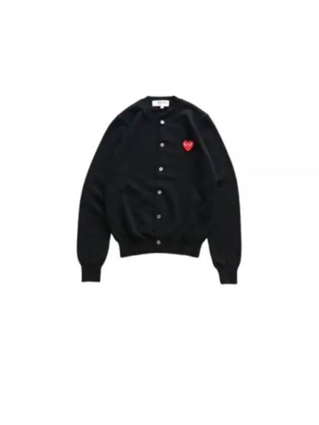 Heart Wappen Wool Cardigan Black - COMME DES GARCONS - BALAAN 2