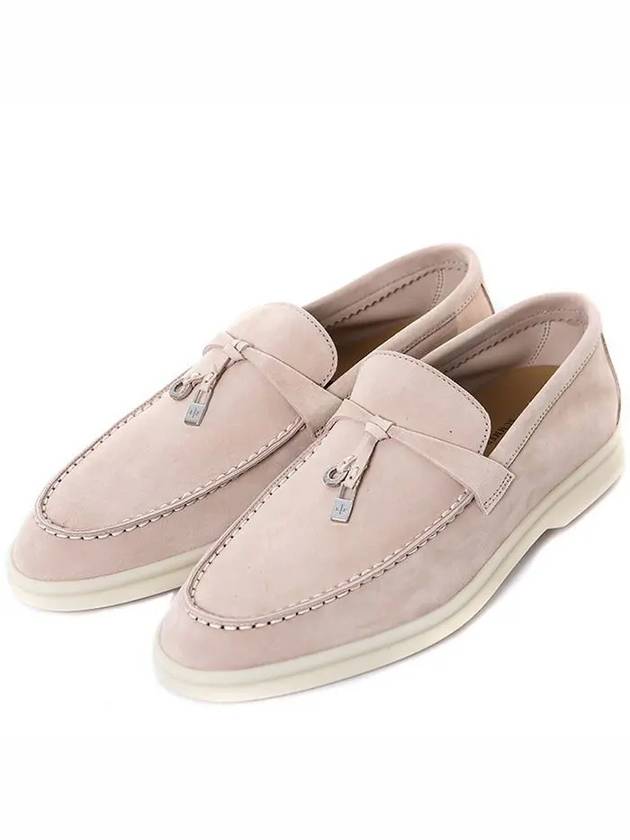 Summer Charms Walk Suede Loafers Pink - LORO PIANA - BALAAN 3