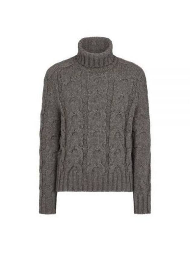 Loose Fit Knit Turtleneck Grey - TOM FORD - BALAAN 2