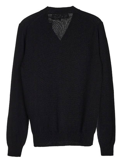 Men's Heart Logo Wool Cardigan P1N008 BLACK - COMME DES GARCONS - BALAAN 2