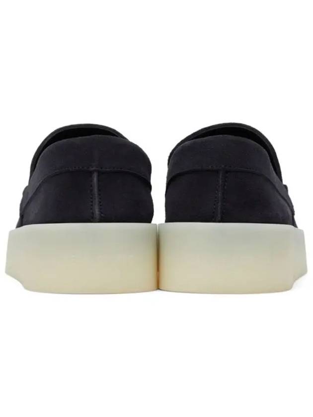 Fear of God Suede Leather Round Slip Edge Louversole Loafers Navy - FEAR OF GOD - BALAAN 4