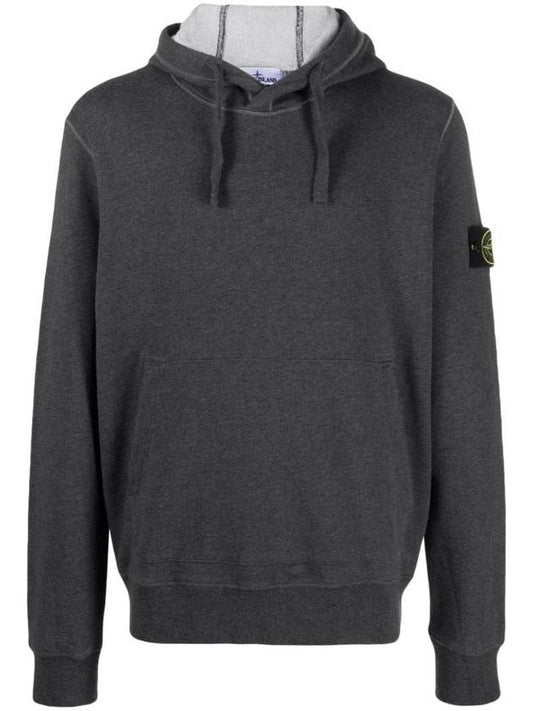 Signature Logo Patch Hoodie Grey - STONE ISLAND - BALAAN 1