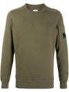 Lens Wappen Cotton Knit Sweatshirt Ivy Green - CP COMPANY - BALAAN.