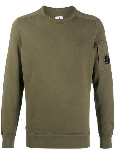 Lens Wappen Cotton Knit Sweatshirt Ivy Green - CP COMPANY - BALAAN 1