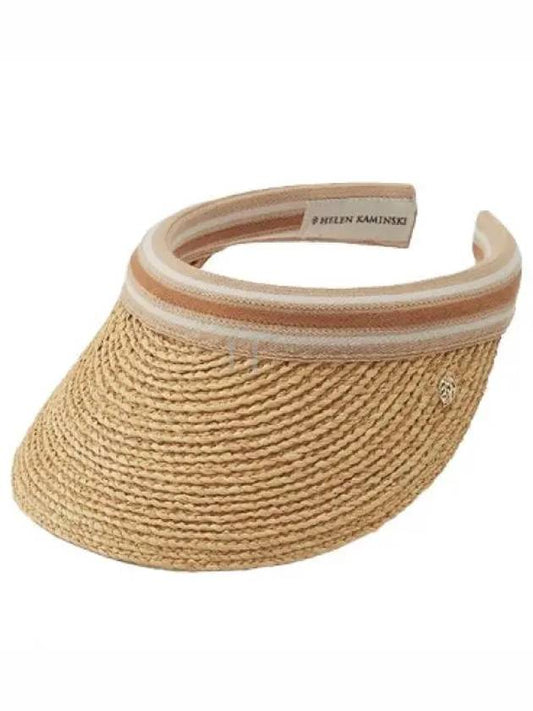 Marina Women s Visor HAT50318 NATURAL NOUGAT STRIPE - HELEN KAMINSKI - BALAAN 1