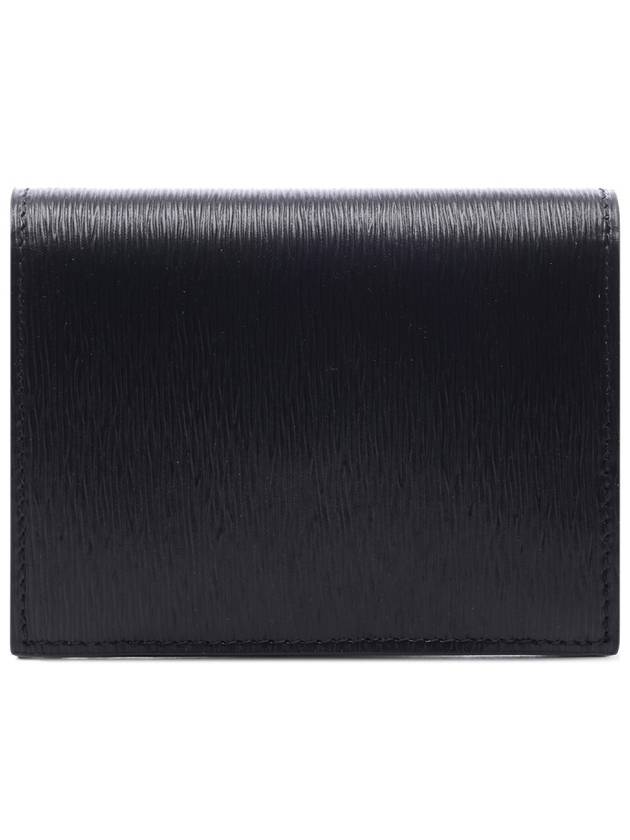 Vitello Triangular Logo Half Wallet Black - PRADA - BALAAN 5