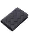 Intrecciato Flap Card Case Black - BOTTEGA VENETA - BALAAN 6