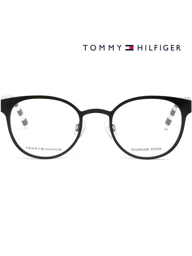 Glasses frame TH1484 003 matte black round - TOMMY HILFIGER - BALAAN 3