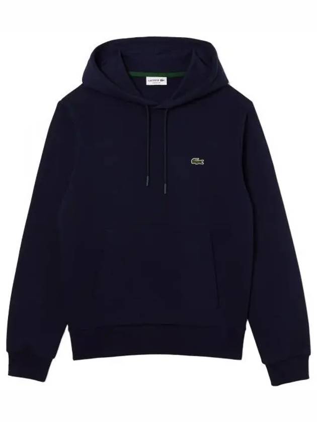 Logo Patch Organic Cotton Hoodie Navy - LACOSTE - BALAAN 2