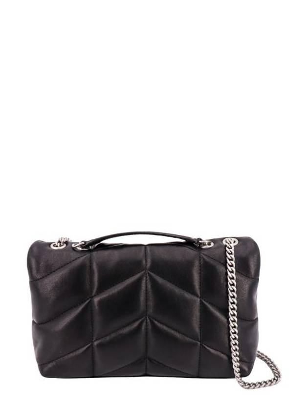 Toy Puffer Leather Shoulder Bag Black - SAINT LAURENT - BALAAN 3