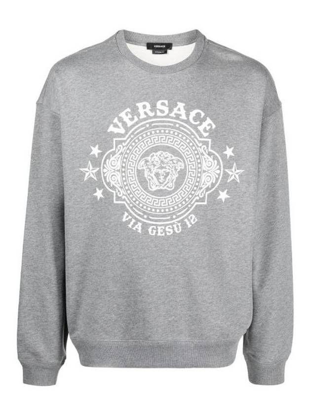 Medusa Badge Print Sweatshirt Grey - VERSACE - BALAAN 2