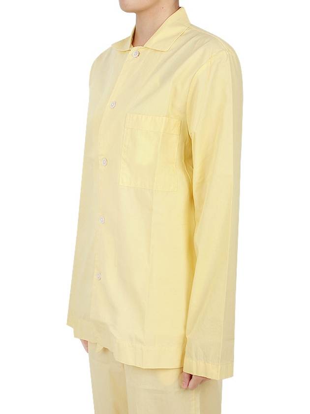 Poplin Pajamas Long Sleeve Shirt Lemonade - TEKLA - 8