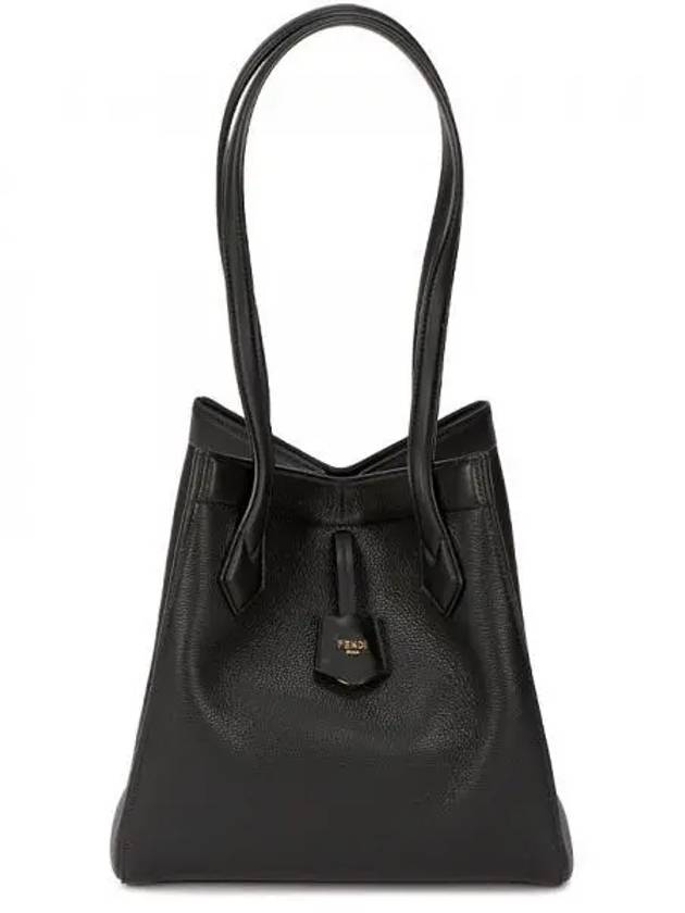 Origami Medium Leather Tote Bag Black - FENDI - BALAAN 2