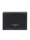 Logo Calfskin Half Wallet Black - DOLCE&GABBANA - BALAAN 1