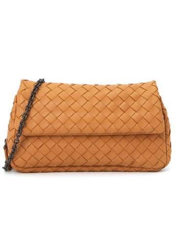 Intrecciato Nappa Chain Mini Shoulder Bag Orange - BOTTEGA VENETA - BALAAN 1