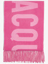 Lecharpe Fringe Logo Virgin Wool Muffler Pink - JACQUEMUS - BALAAN 4