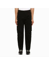 Stretch Sateen Cargo Straight Pants Black - CP COMPANY - BALAAN 2