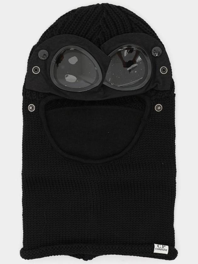 Extra Fine Merino Wool Goggle Balaclava Black - CP COMPANY - BALAAN 3