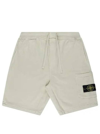 Cotton Fleece Cargo Bermuda Shorts Pistacchio - STONE ISLAND - BALAAN 2