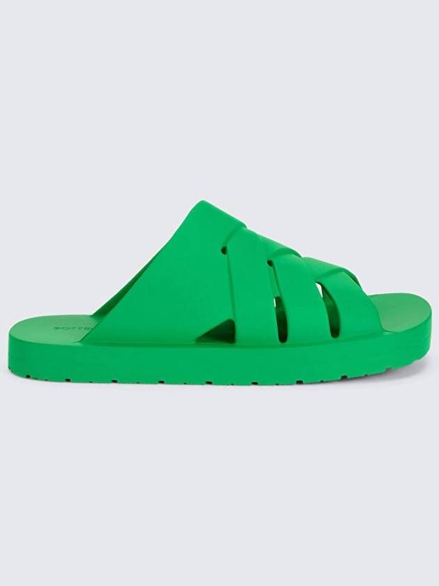 Flintston Intrecciato Matte Rubber Sandals Parakeet - BOTTEGA VENETA - BALAAN 2