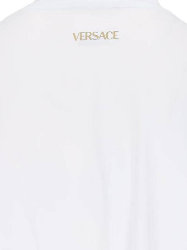 Greca Gym Logo Crew Neck Short Sleeve T-Shirt White - VERSACE - BALAAN 5