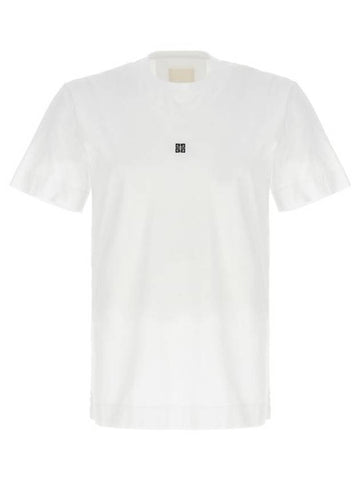 4G Logo Cotton Short Sleeve T-shirt White - GIVENCHY - BALAAN 1