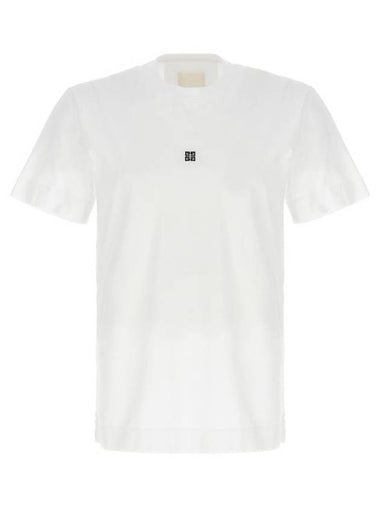 4G Logo Cotton Short Sleeve T-shirt White - GIVENCHY - BALAAN 1