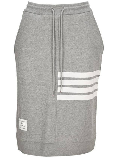 Women's 4-Bar Stripe Drawstring Skirt Grey - THOM BROWNE - BALAAN 1