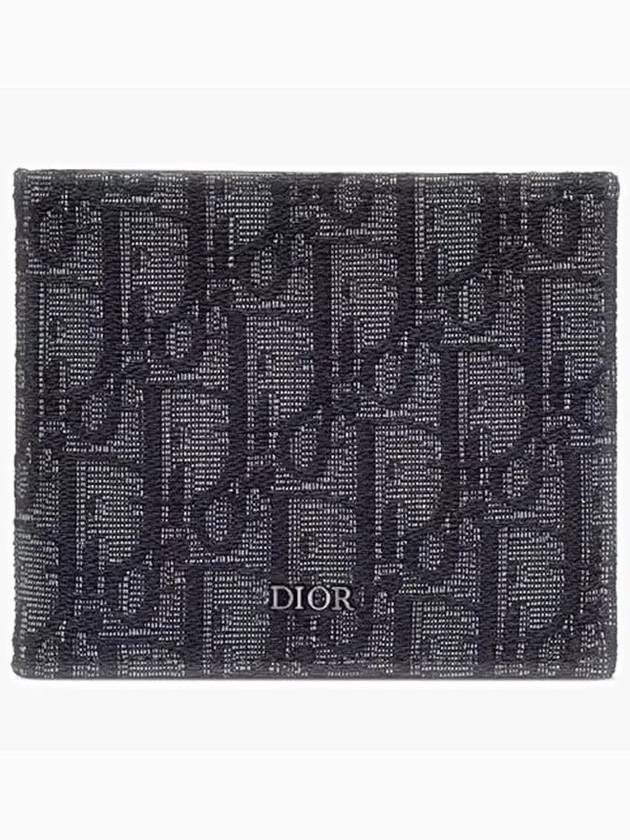 Wallet Black  Oblique Jacquard - DIOR - BALAAN 2