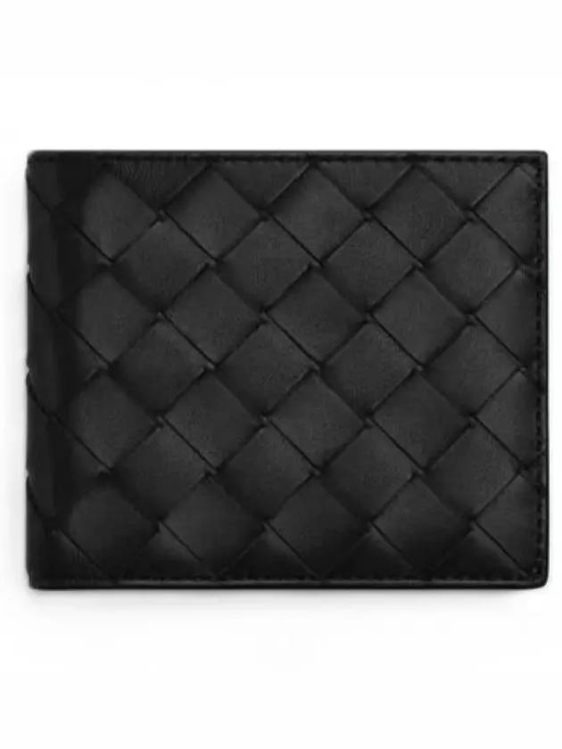 Intrecciato Leather Half Wallet Black - BOTTEGA VENETA - BALAAN 2