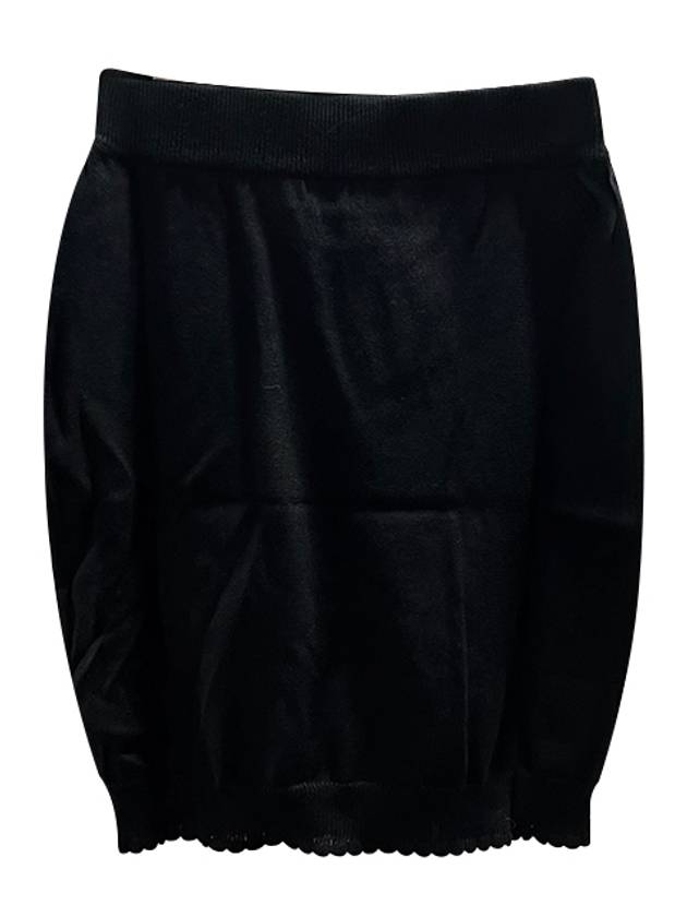 Women's ORB Logo Knit Bea Mini H Line Skirt Black - VIVIENNE WESTWOOD - BALAAN 4