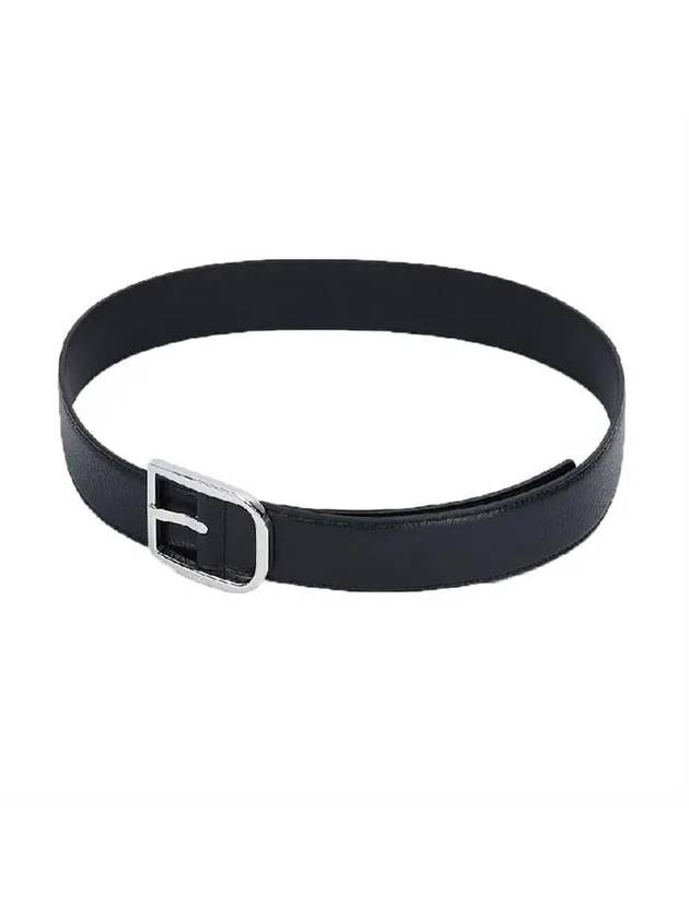 Men's Buckle Leather Belt Black - GUCCI - BALAAN 3