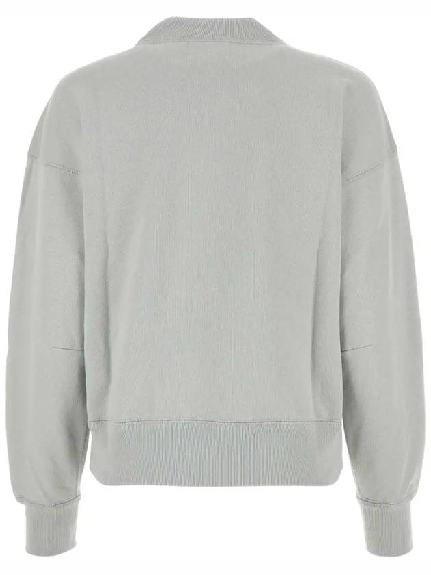 MOBY Velvet Logo Sweatshirt Light Blue Ecourt SW0003FA A1M07E LUEC - ISABEL MARANT - BALAAN 3