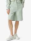 Logo Patch Back Cotton Bermuda Shorts Green - KENZO - BALAAN 2