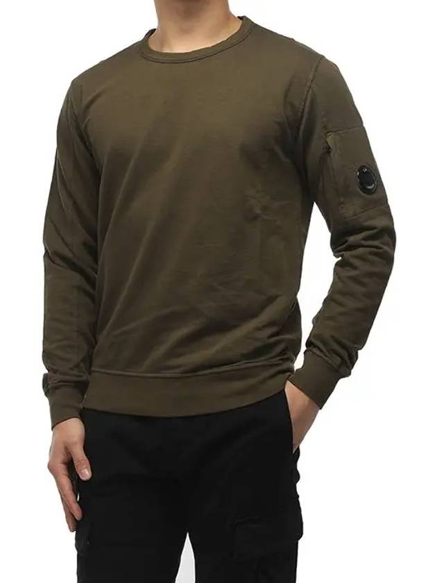 Lens Wappen Khaki Sweatshirt 09CMSS001A 002246G - CP COMPANY - BALAAN 4