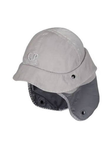 Embroidered Logo Earflap Bucket Hat Grey - CP COMPANY - BALAAN 1